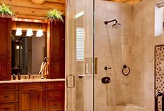 Barth Log Home Bathroom